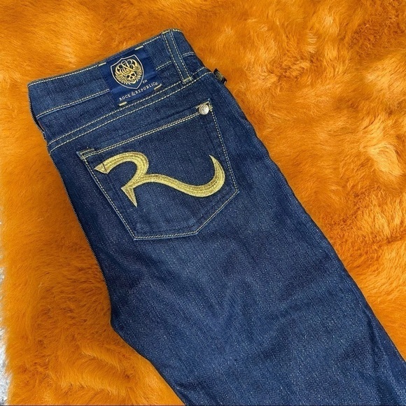 Rock & Republic Kasandra bootcut glitter dark wash jeans size 25 - Picture 2 of 13